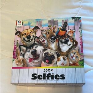 Vibrant Dog Selfies 550 Piece Puzzle